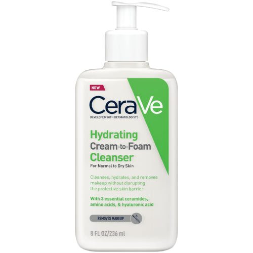 CeraVe Hydrating Cream-to-Foam Cleanser 236ml Skinstore